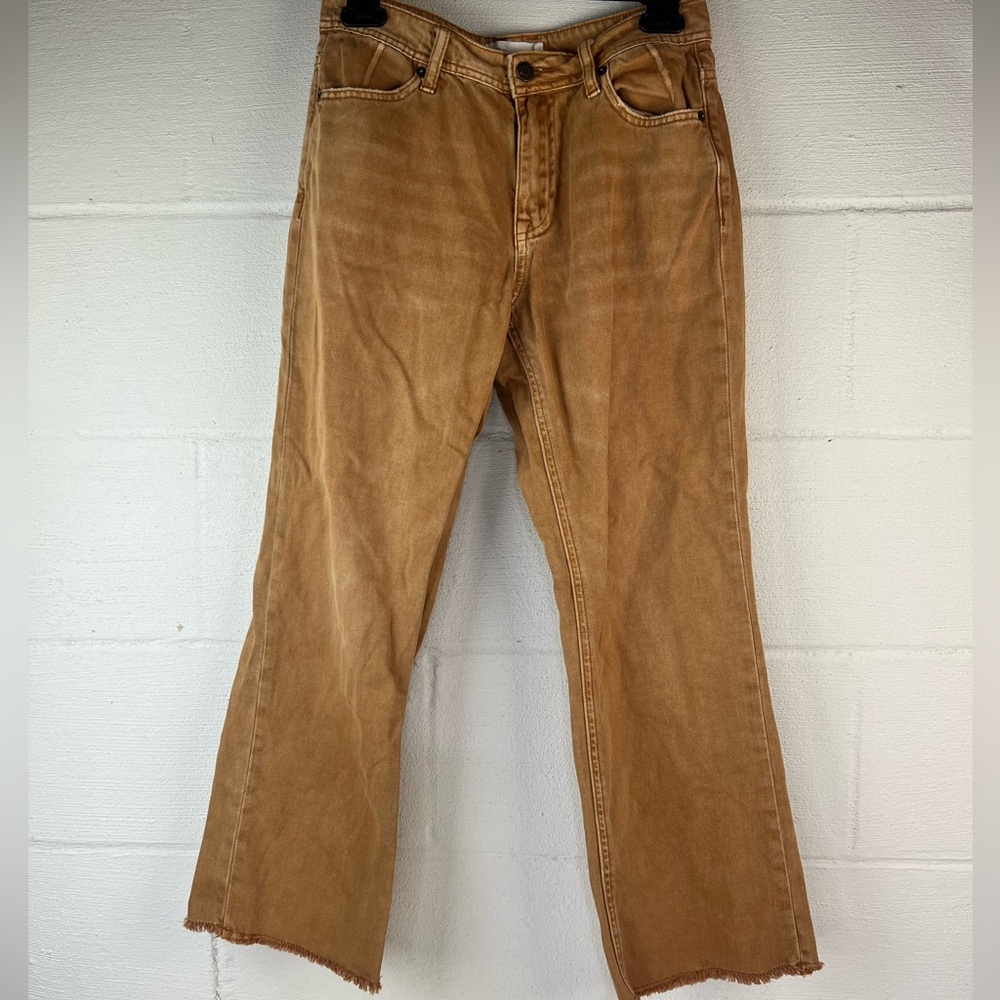 TNR Brown Wide Leg Crop Jeans, 25
